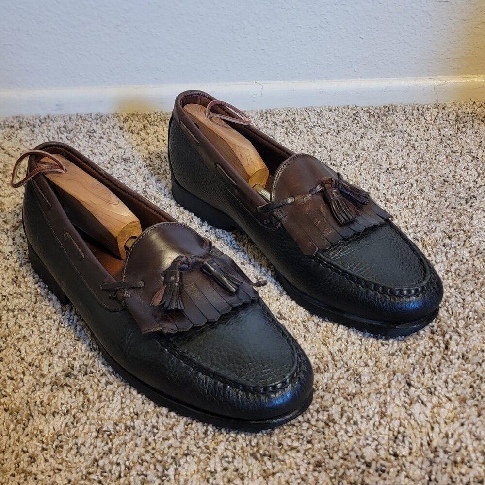 Allen Edmonds Loafers 14 D Nashua Black and Chili